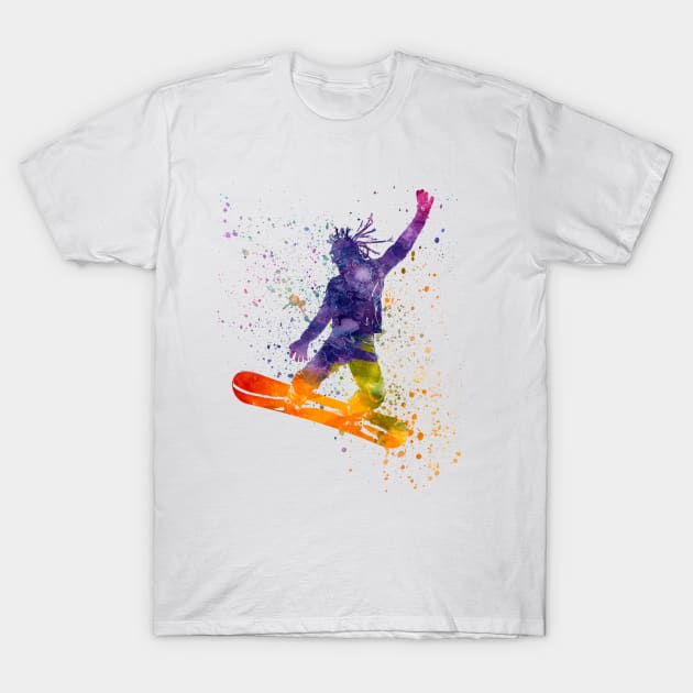 young snowboarder T-Shirt by PaulrommerArt